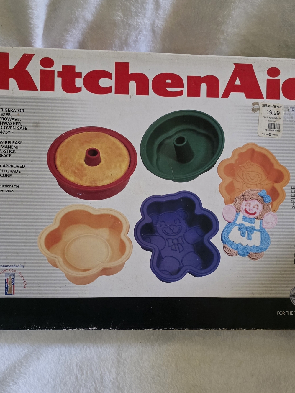KitchenAid 5-Piece Traditional Silicone Baking Molds NIB KBS989 Vintage